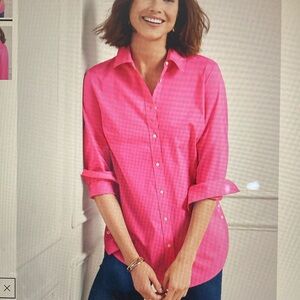NWT pink boyfriend cotton buttondown tunic Boyfriend shirt